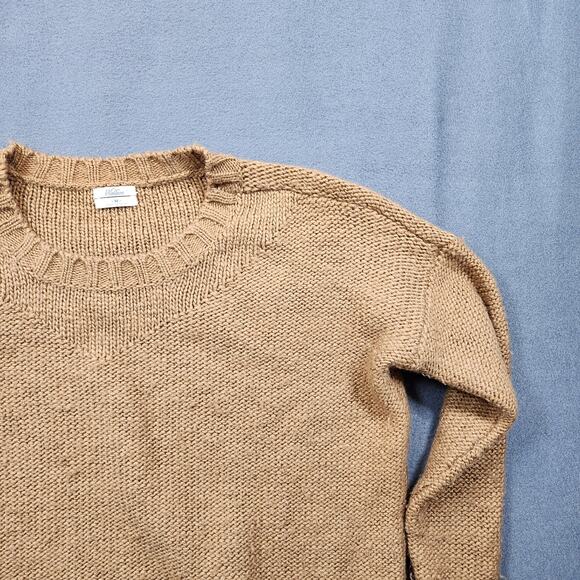 J Crew Wallace Sweater Medium Brown Wool Blend Oversize Boxy Crewneck Casual Y2k - Picture 9 of 16